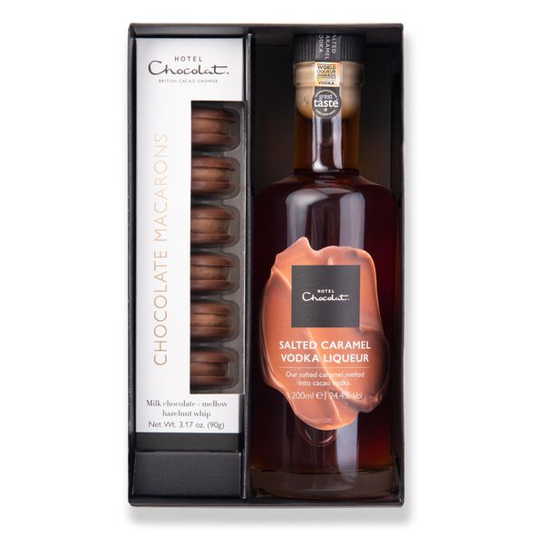 Tipples &amp; Treats: Salted Caramel Vodka Liqueur &amp; Macarons Collection, , hi-res